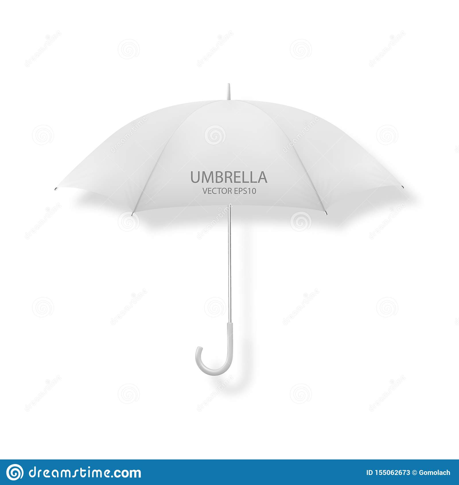 Vector 3D Realistic Render White Blank Umbrella Icon with regard to Blank Umbrella Template