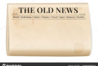 Vintage Newspaper Template. Folded Cover Page Of A News with Blank Old Newspaper Template